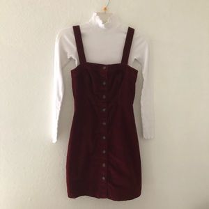 Hollister XS Red Corduroy Dress